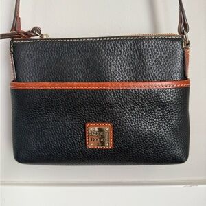 Dooney & Bourke Black and Tan Crossbody Bag